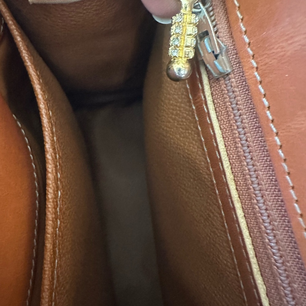 Vintage 1991 Dooney & Bourke AWL Satchel Original Receipt USA Cream Tan Leather - Picture 13 of 14